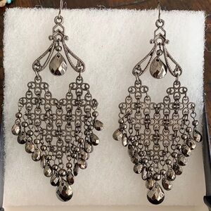 Gunmetal Chandelier Earrings